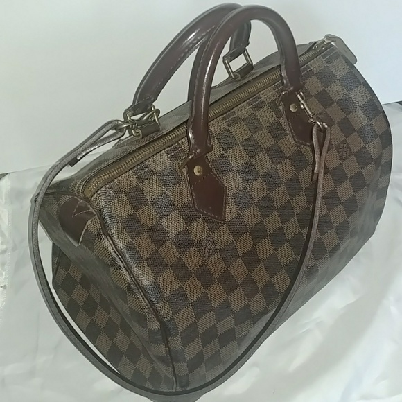 Louis Vuitton Handbags - Auth Louis Vuitton Speedy 30 Damier Ebene Satchel